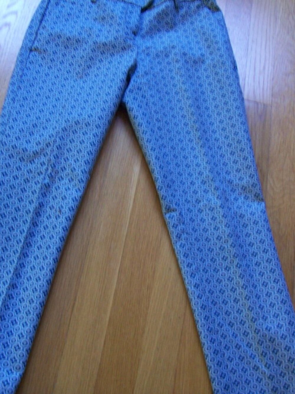 Lila Rose Navy& Blue Graphic Pants Stretchy Pants Size 2